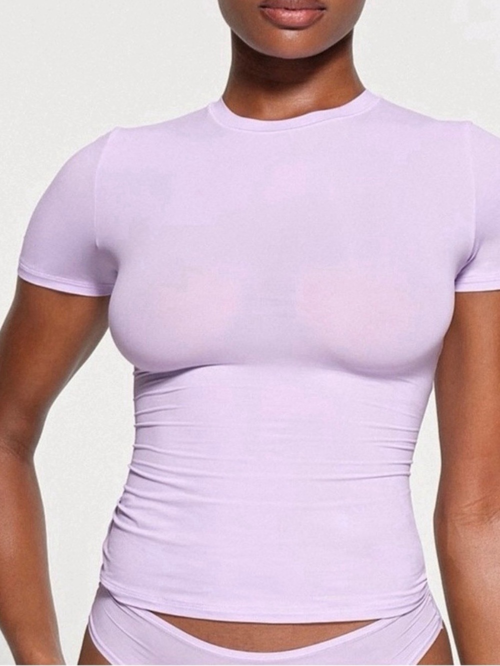 Skims Fits Everybody Lavender Short Sleeve Top